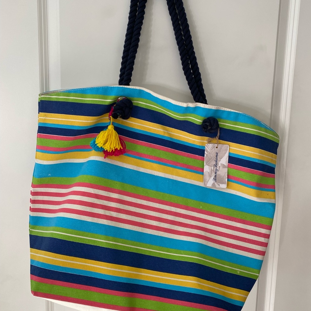 NWT Tommy Bahama Large TOTE Beach BAG Fun Colors!